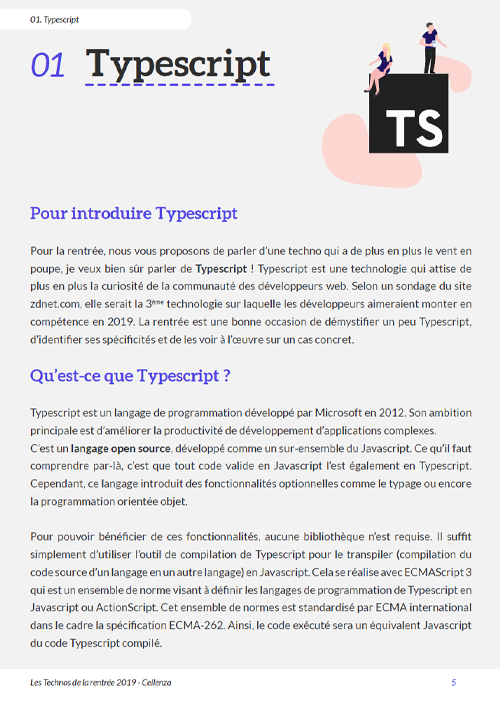 Guide des technologies 2019 - Présentation Typescript